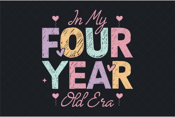 4 Birthday Girl Graphics for Modern T-Shirt Designs