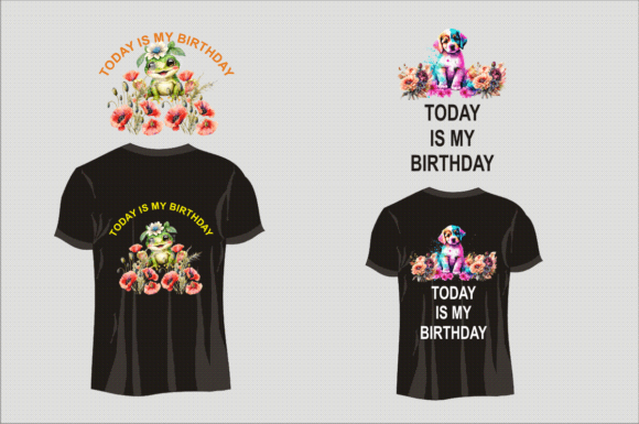 A Birthday T-Shirt Design for Graphics and Print Templates
