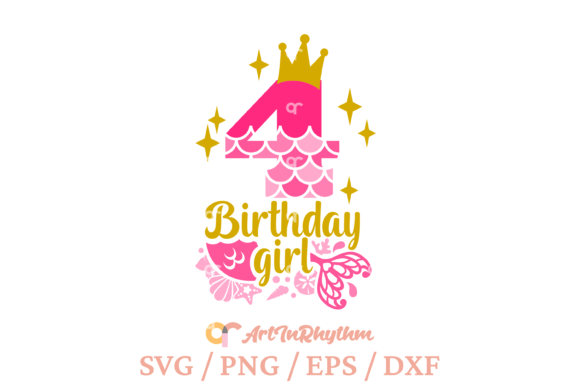 A Mermaid Birthday Design for Graphics and T-Shirt Projects