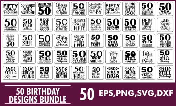 Beyond T-Shirts: 50 Year Old 50th Birthday SVG Designs for Editorial Graphics